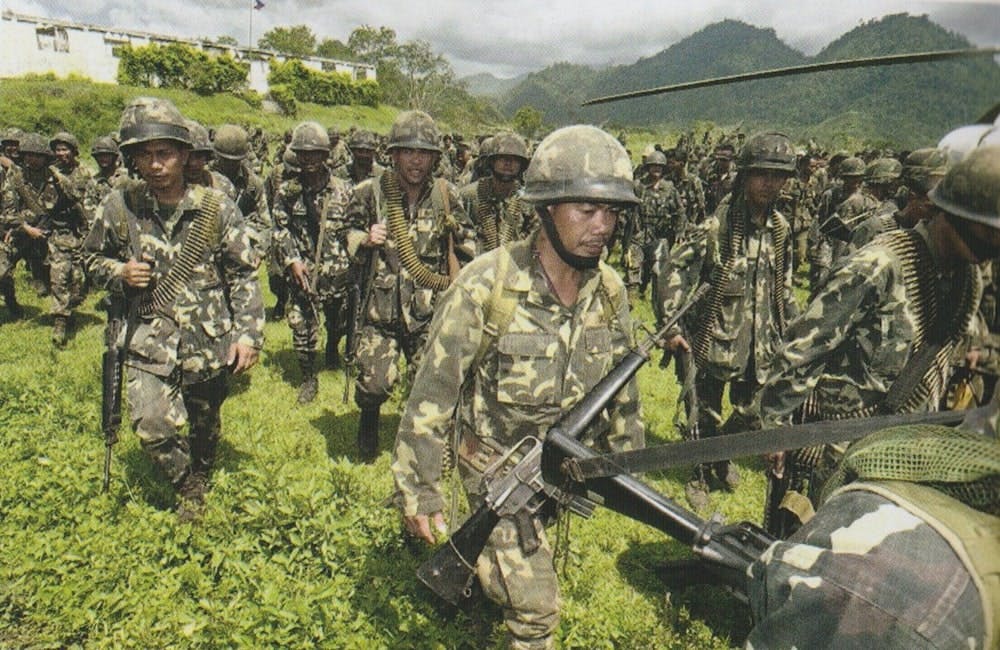 PMC marches off during their deployment in Central Mindanao to respond the campaign against MILF