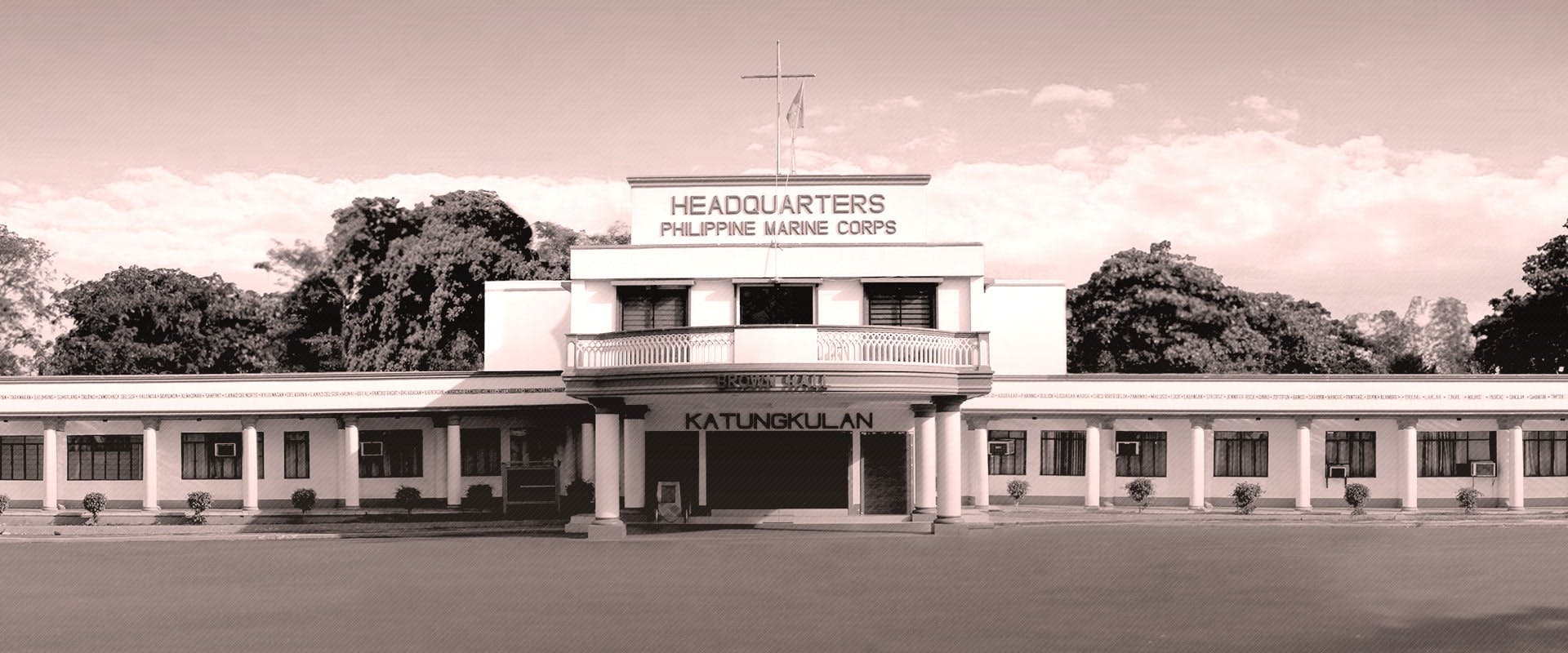 Image of Headquarters Philippine Marine Corps building. With a tagline of 'KATUNGKULAN'